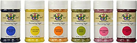 NC Red Decorating Sugar, Small Jar 3.3 oz, NC Spring Green Decorating Sugar, Small Jar 3.0 oz, NC Strawberry Pink Decorating Sugar, Small Jar 3.3 oz, NC Sunflower Yellow Decorating Sugar, Small Jar 3.3 oz,  NC Marigold Orange Decorating Sugar, Small Jar 3