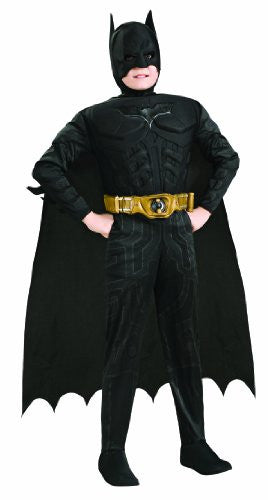 Batman Dark Knight Rises Child's Deluxe Muscle Chest Batman Costume with Mask/Headpiece and Cape - Toddler