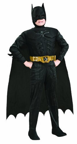 Batman Dark Knight Rises Child's Deluxe Muscle Chest Batman Costume with Mask/Headpiece and Cape - Toddler