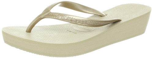 Havaianas Women's High Light Flip Flop,Sand Grey/Light Golden,38 BR/8-9 M US