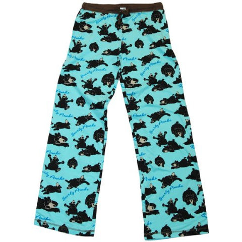 Lazy One Womens "Bearly Awake" Loungewear Pajama Pants (Blue, Small)
