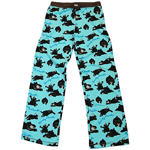 Lazy One Womens "Bearly Awake" Loungewear Pajama Pants (Blue, Medium)