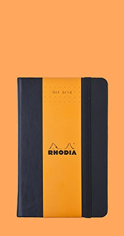 Rhodia Boutique Webnotebooks Bound 3 ½ x 5 ½ Dot Grid Black 96 sheets