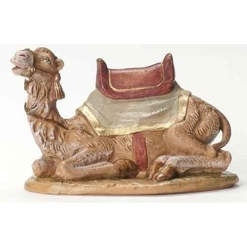 7.5" SEATED CAMEL FIGURE W/SADDLE BLANKET FONTANINI