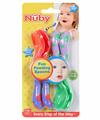 Fun Feeding Spoon/Fork Set - 4 Pack - Random Color