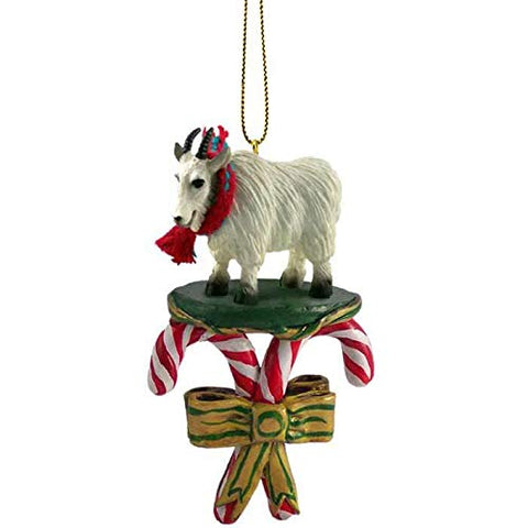 Mountain Goat Candy Cane Ornament