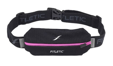 Lycra Single Pouch -Black/Pink Zipper