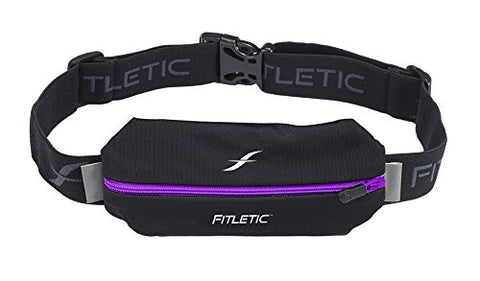 Lycra Single Pouch -Black/Purple Zipper