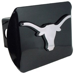 University of Texas Longhorn Emblem on Black Metal Hitch Cover