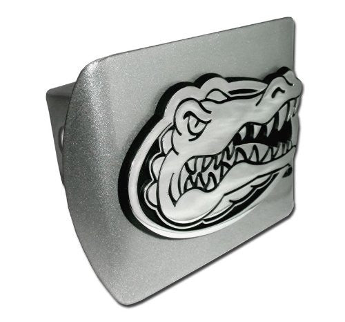 Florida (Gator Head) Brushed Chrome Hitch Cover