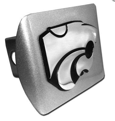 Kansas State (Powercat) Brushed Chrome Hitch Cover