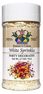 NC Decoratifs, White Sprinkles, 2.7 oz