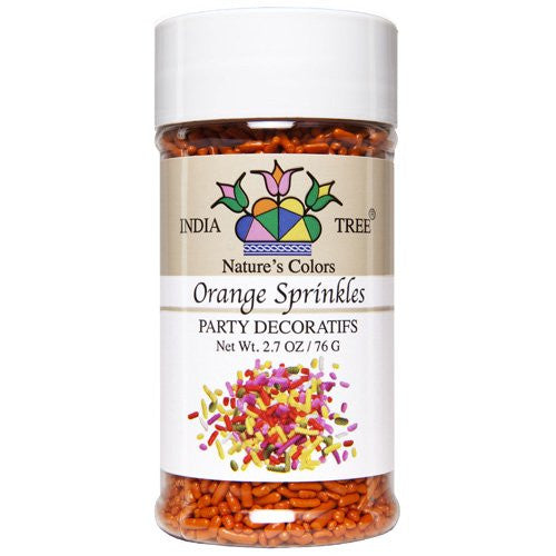 NC Decoratifs, Orange Sprinkles, 2.7 oz