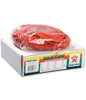 CanDo latex‐free exercise tubing, red, 100 feet dispenser