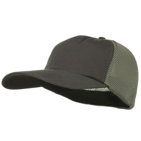 e4Hats, Big Size Summer Twill Mesh Flexible Fitted Cap - Charcoal Grey (2XL-3XL)