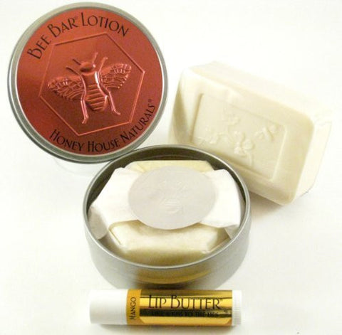 Gift Set Soap Set (LG Bee Bar, 3.5 oz Soap, Lip Tube) Honey
