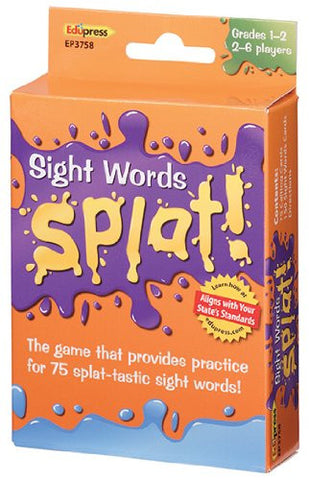 Sight Words Splat Game, Grades 1-2