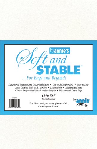 By Annie Soft and Stable White 100% Polyester Stabilizer 18in x 58in