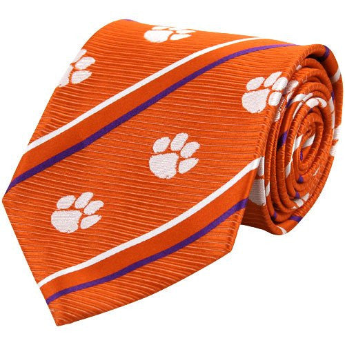 Clemson Tigers Tie Oxford Woven Silk