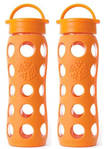 2-Pack Lifefactory 22-Ounce Beverage Bottles- Orange