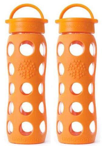 2-Pack Lifefactory 22-Ounce Beverage Bottles- Orange