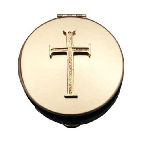 1 1/2" Diameter, 1/2" Deep, Polished Brass, Holds 6-9 Hosts