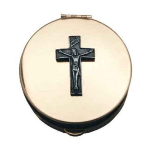 1 1/2" Diameter, 1/2" Deep, Polished Brass, Holds 6-9 Hosts