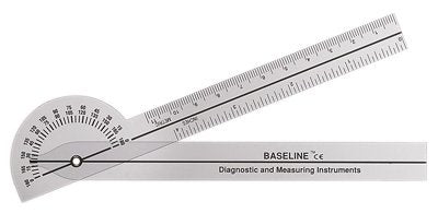 Baseline 180 degree clear plastic pocket goniometer, 6 inches (25 each)