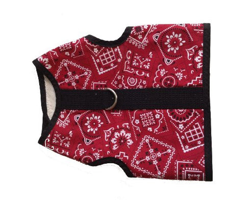 Kitty Holster Cat Harness, Small/Medium, Red Bandana