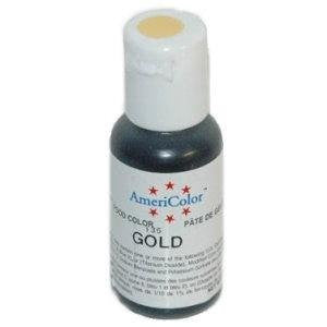 Gold Americolor Soft Gel Paste Food Color, 3/4 oz. bottle