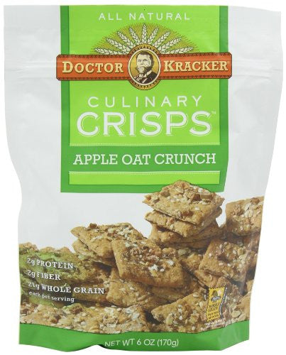Doctor Kracker Culinary Crisps, Apple Oat Crunch, 6 Ounce