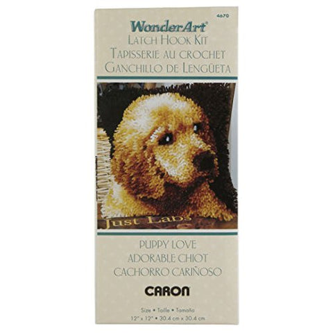 Wonderart - 12" x 12" Latch Hook Kit Puppy Love