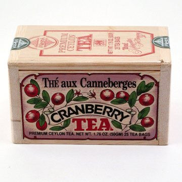 Cranberry Tea in Wood Box - 25 Tea Bags