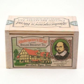 Shakespeare Tea in Wood Box - 25 Tea Bags