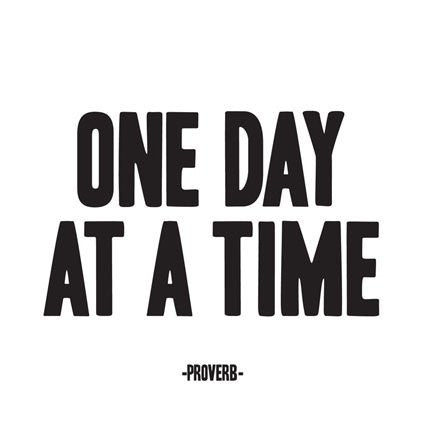 Magnet 3.5" Square - "one day at a time."
