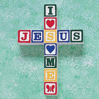 Jesus Loves Me Wall Cross - Primary