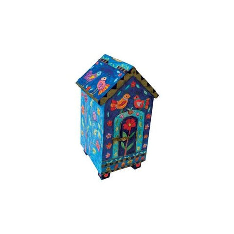 Tzedakah Box - House Shape - Birds