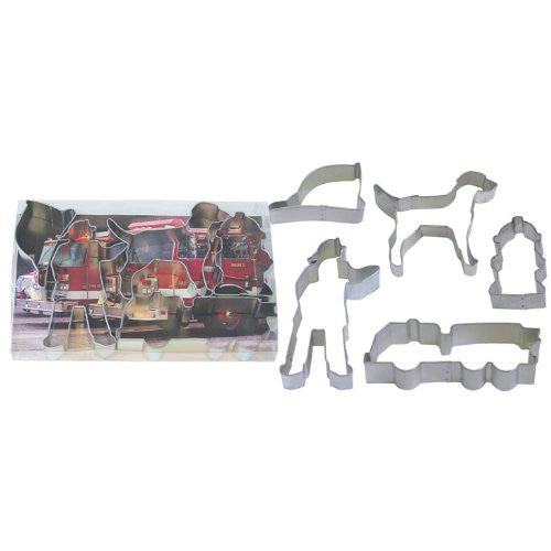 Fire Truck Tinplated 5pc Cookie Cutter