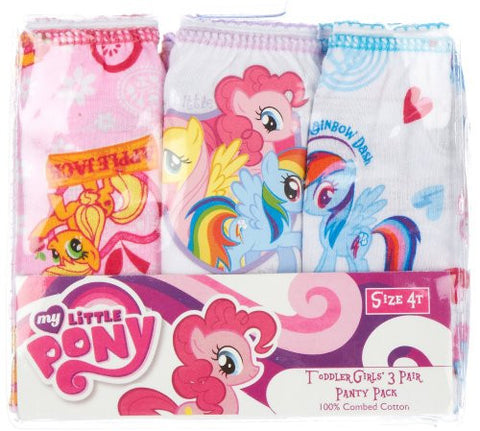 My Little Pony Little Girls' Toddler "Magic Manes" 3-Pack Panties - pink/multi, 4T