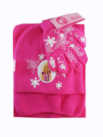 Mattel Barbie 3pcs Set (Beanie, Glove, Scarf), Child Size