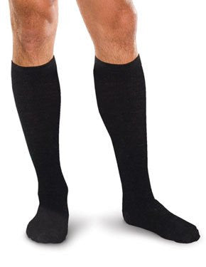 Core-Spun Support Socks for Men and Women, 15-20mmHg, Black, Medium