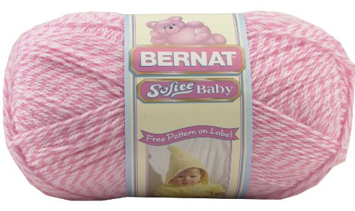 Bernat Softee Baby Yarn - Solid Baby Pink Marl 362 Yards 5 OZ