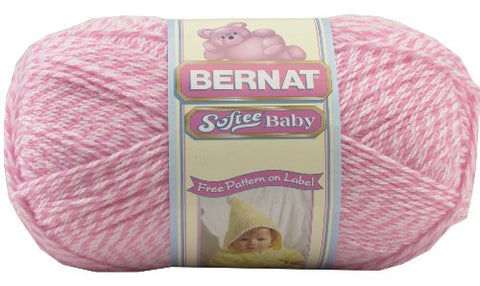 Bernat Softee Baby Yarn - Solid Baby Pink Marl 362 Yards 5 OZ