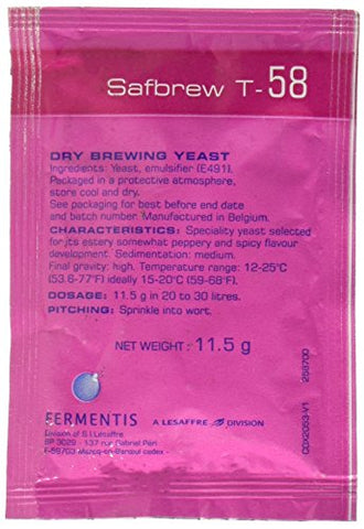 Safbrew T-58 Beer Yeast - 11.5 g Sachet