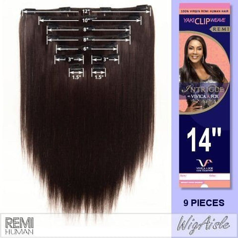 14” Remi Hair Clip Weave - Off Black