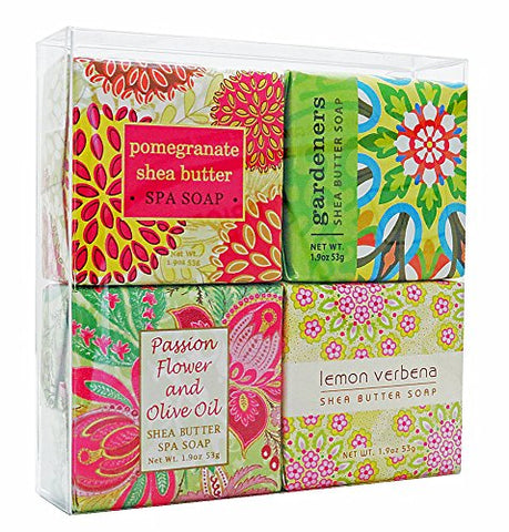 1.9oz Mini Soap, Pomegranate Shea Butter
1.9oz Mini Soap, Gardeners
1.9oz Mini Soap, Passion Flower And Olive Oil
1.9oz Mini Soap, Lemon Verbena
