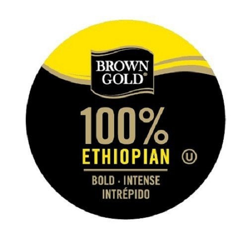 BROWN GOLD, 100% ETHIOPIAN (24 SINGLE SERVE CUPS)