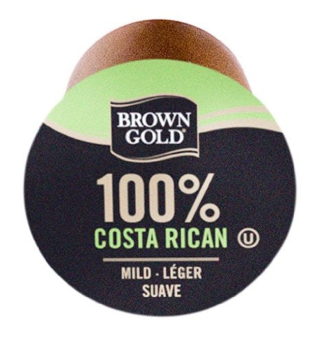 BROWN GOLD, 100% COSTA RICAN (24 SINGLE SERVE CUPS)