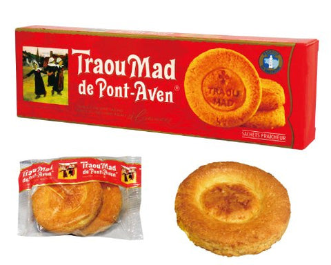 Traou Mad Pont Aven Thick Palet Cookies in Red Carton, 3.5 oz