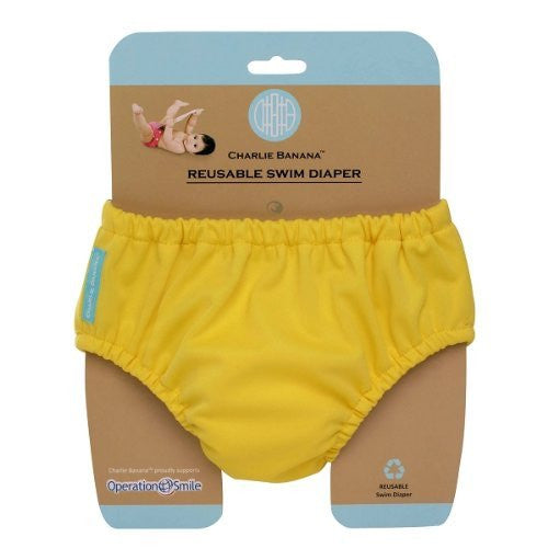 Charlie Banana Swim Diaper (Medium 16-21 lbs, Yellow)